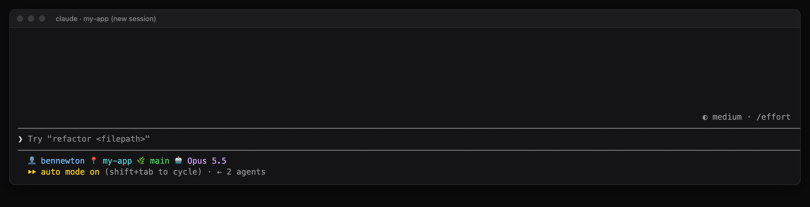 A new session opening with Open loops from earlier sessions: the CHANGELOG session left 1 uncommitted file in my-app:docs