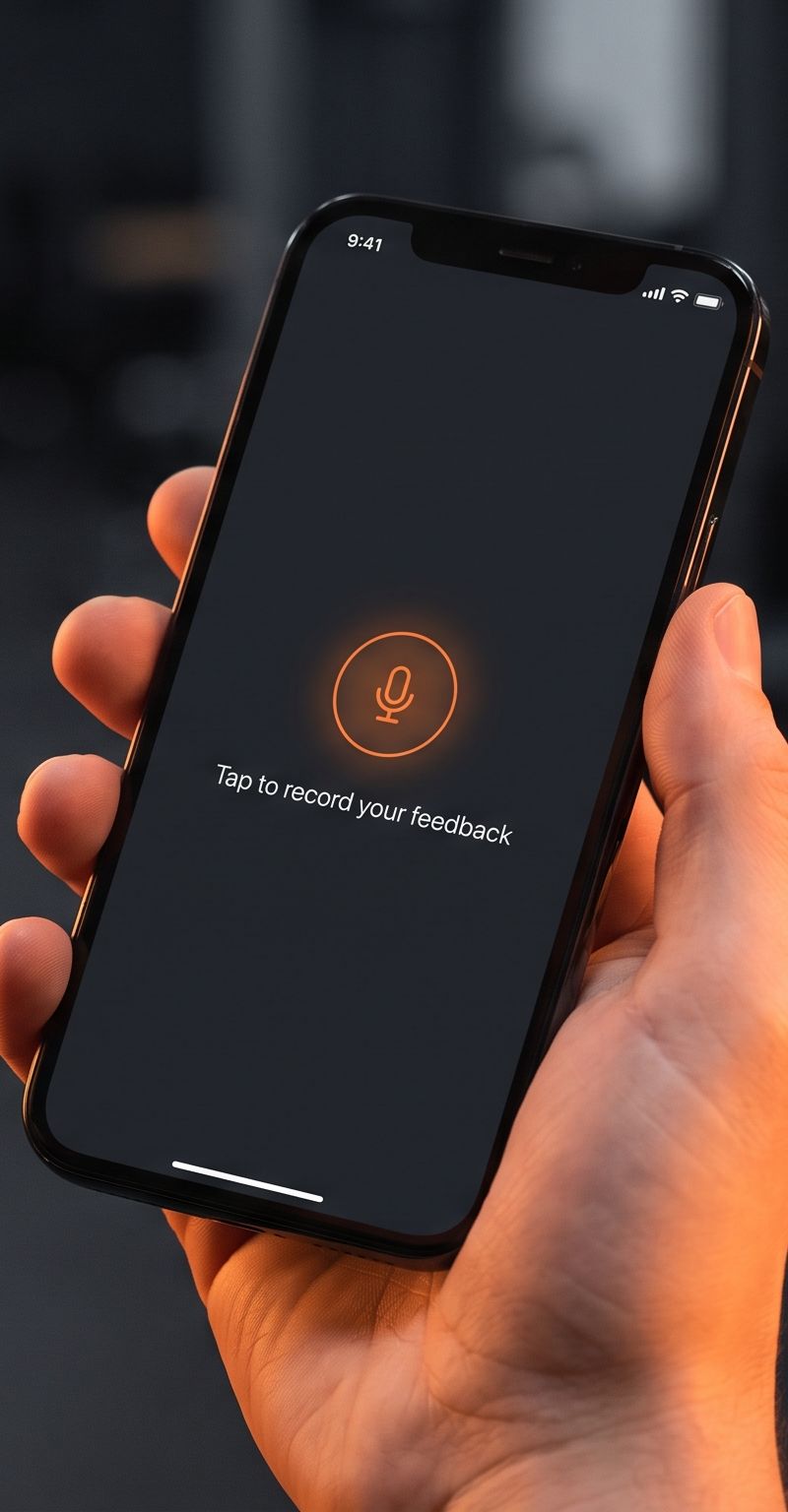 Voice feedback that lives inside your iOS app