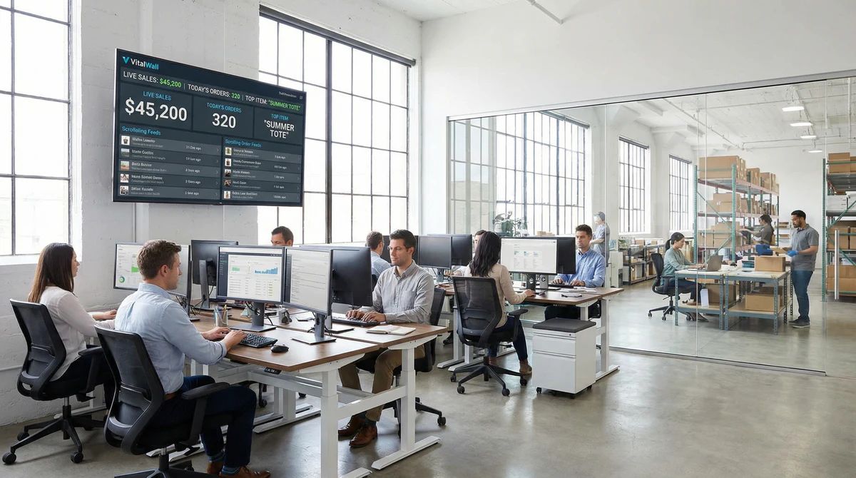 How to Show Live Sales on a TV Screen in Your Office or Warehouse